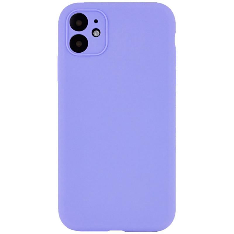 Противоударный чехол Silicone Case Full Camera Protective (AA) NL для Apple iPhone 12 (6.1") Сиреневый / Dasheen