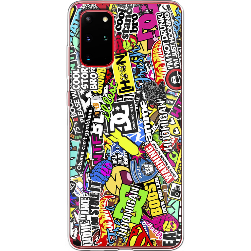 Чехол Boxface Samsung G985 Galaxy S20 Plus Multicolored Inscriptions Прозрачный силикон (38875-up880-38874)