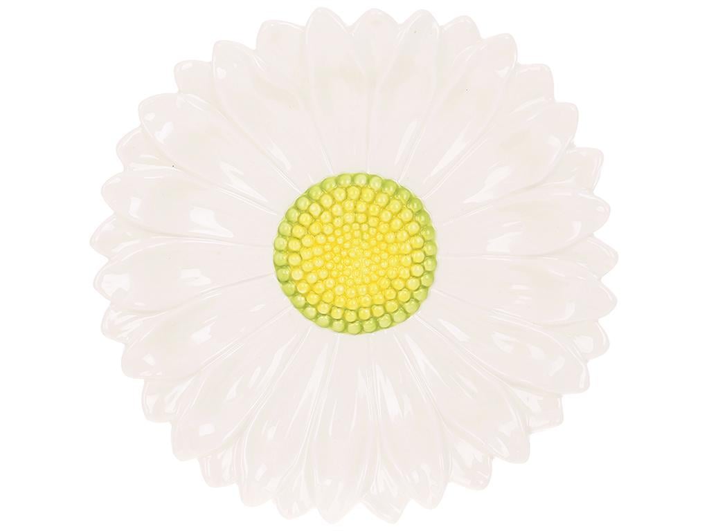 Тарелка керамическая Ромашка 26 см Белый (BDI-928-017)