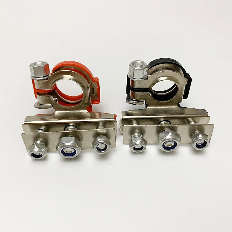 Комплект клемов аккумуляторных из луженой латуни плюс/минус для авто/мото техники (2677474795)