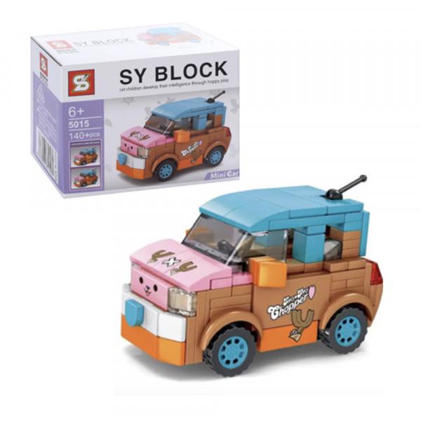 Конструктор машинка 9 см на 140 деталей Коричневый (5013-5016)