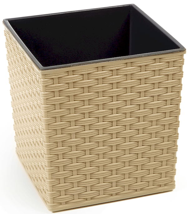 Горщик Юка Ротанг 400х400 Капучино (564)