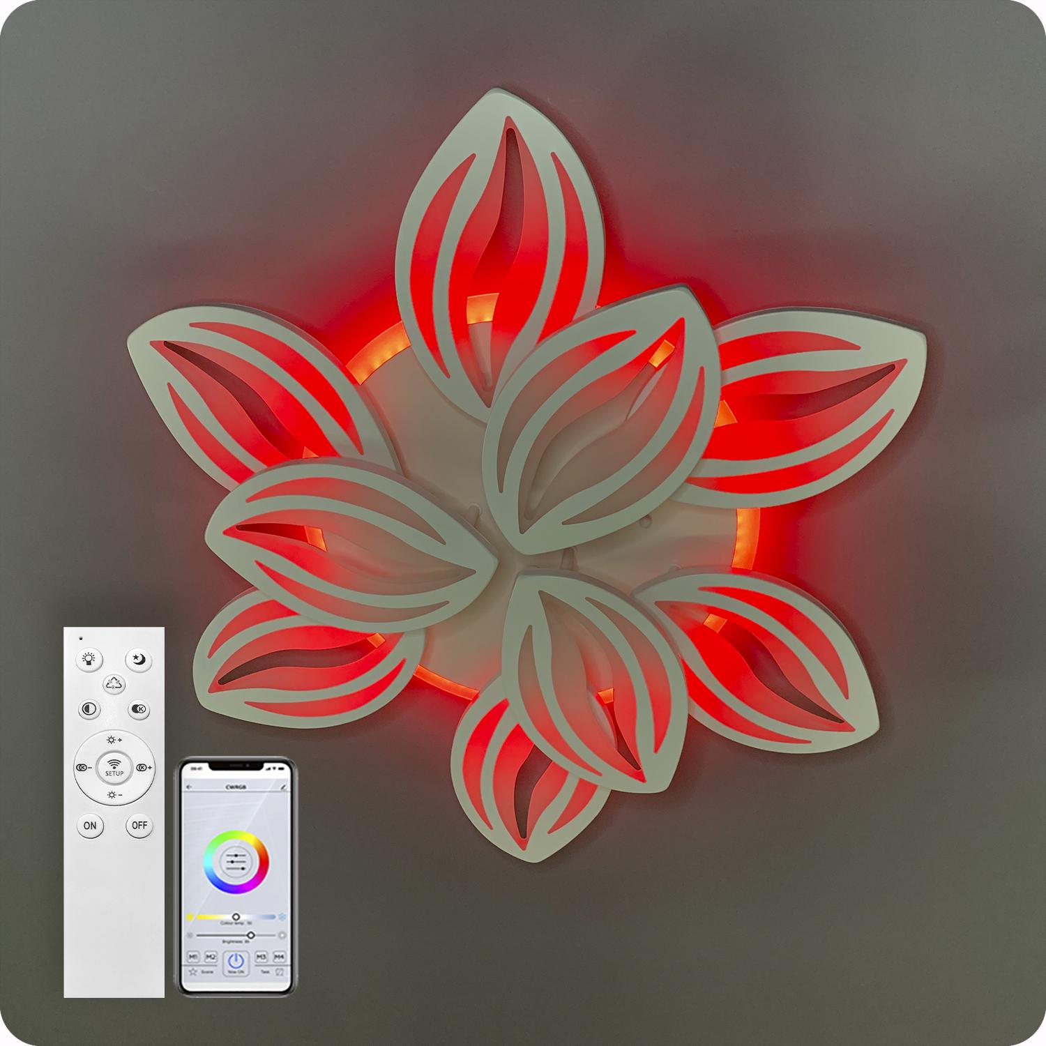 Люстра світлодіодна 517 Light 3color з пультом 180 Вт Білий (01755) - фото 10 Люстра світлодіодна 517 Light 3color з пультом 180 Вт Білий (01755) - фото 10