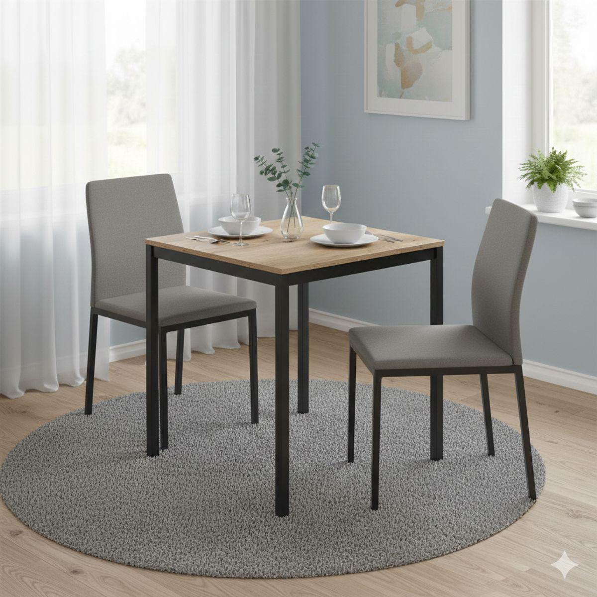 Стол обеденный AiH Brevity Loft mini ЛДСП/металл 67x75x67 см Дуб Эвок/Черный (TB03100000030)