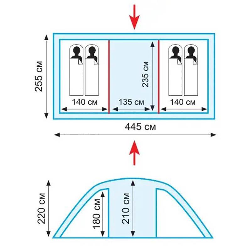 Палатка четырехместная Tramp Eagle 4 v2 (TRT-086) - фото 2