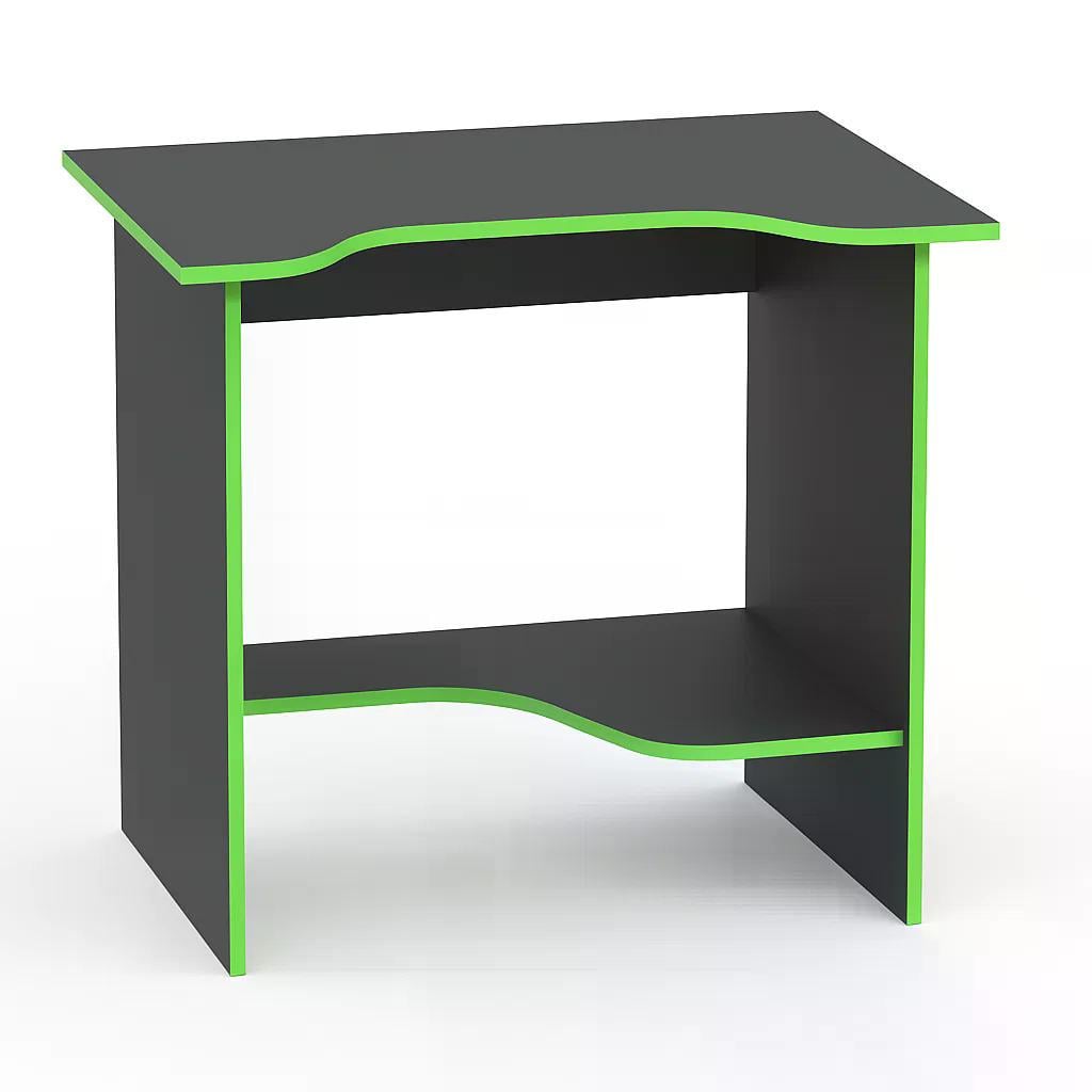 Компьютерный стол XDesk-03 эргономичный 740x900x670 мм Черный с зеленым (КСХD03)