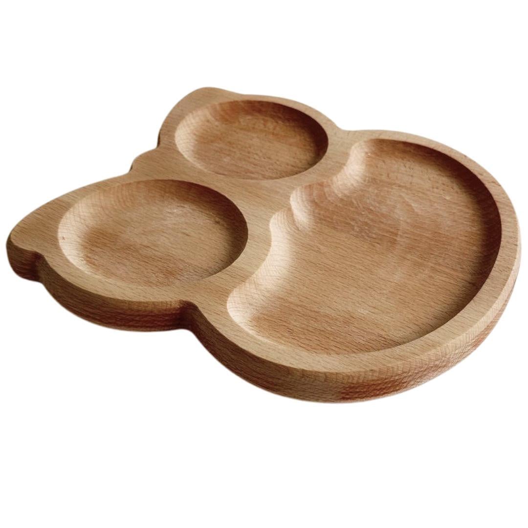 Тарелка-менажница деревянная детская Сова (1950907038)