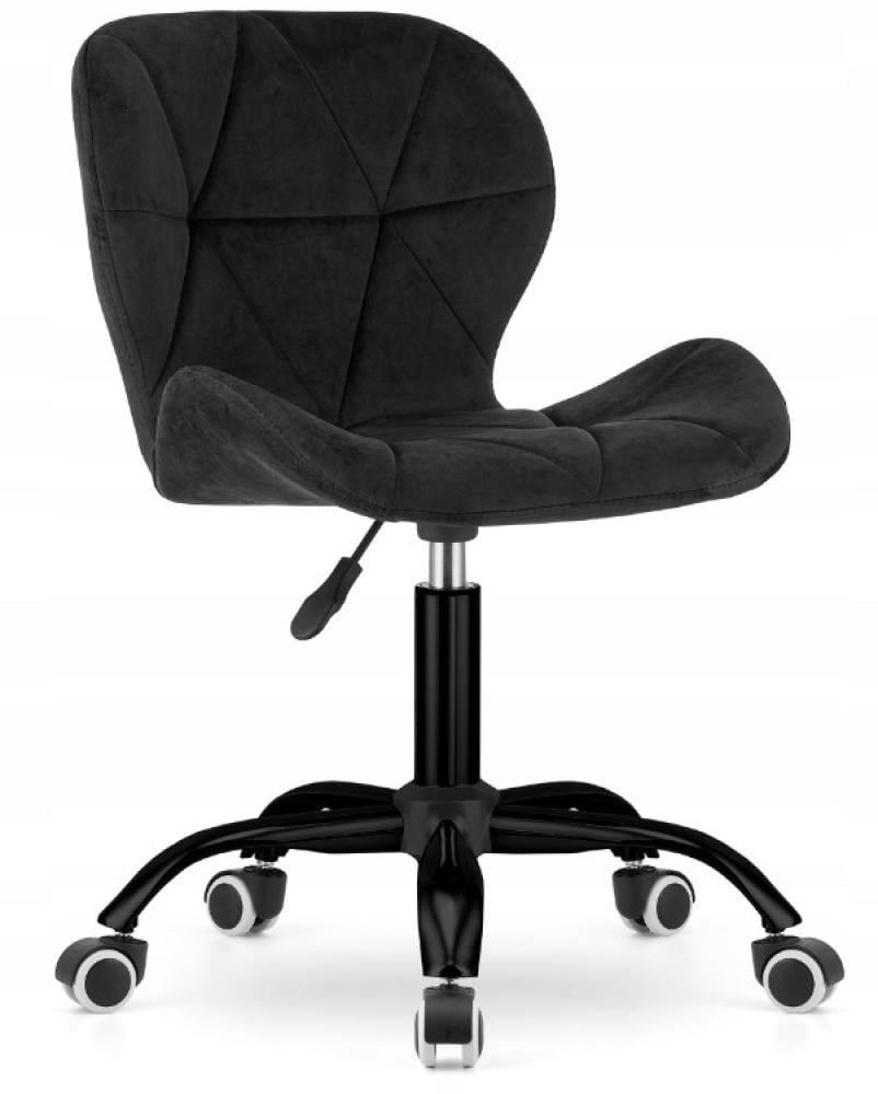 Офисное кресло Bonro B-531 из велюра на колесиках с металлическим основанием и регулировкой высоты Черный (132-76-42300250)
