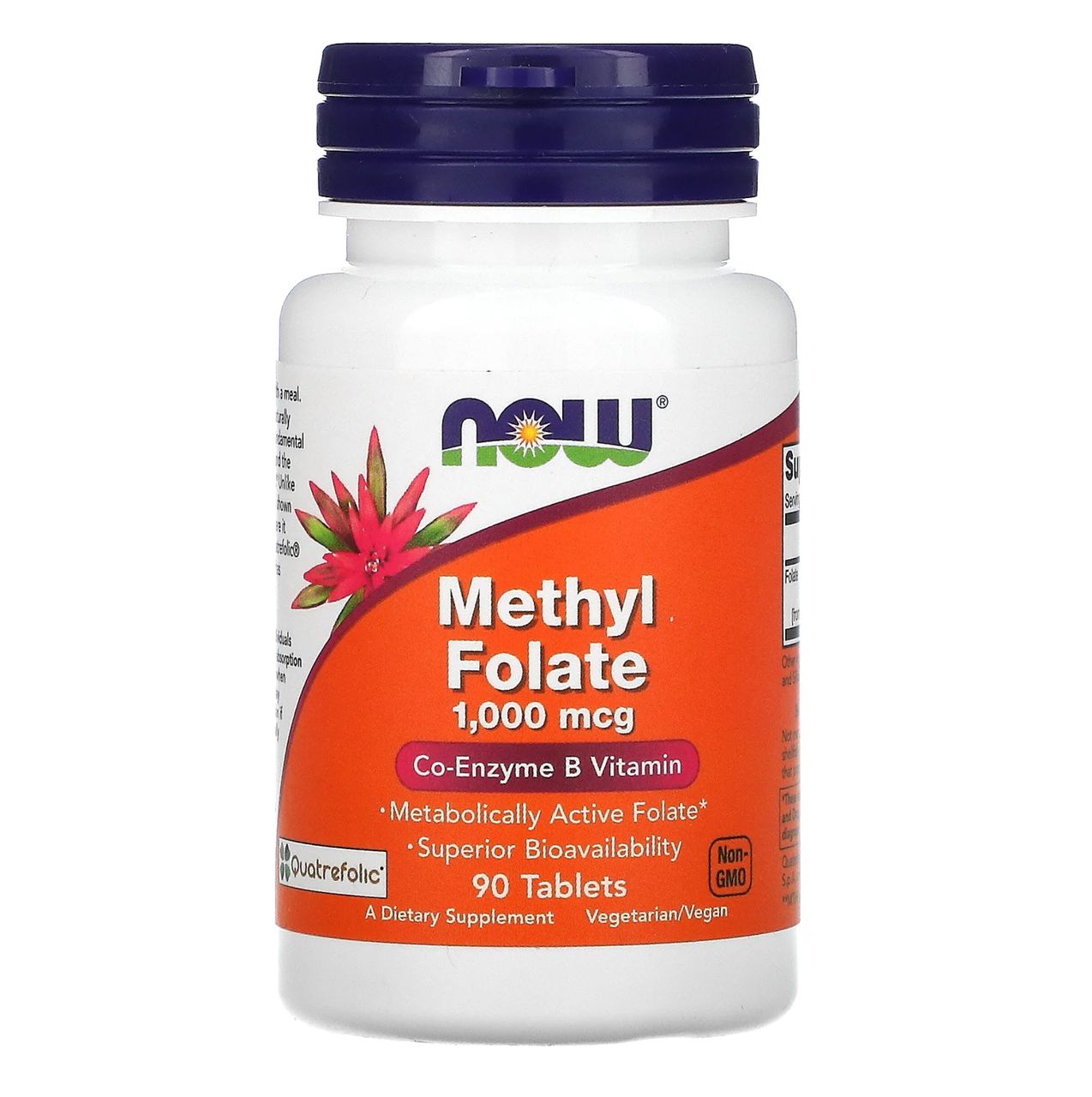 Метилфолат Now Foods Methyl Folate біодоступна форма фолієвої кислоти 90 таблеток 1000 мкг (1424575542)