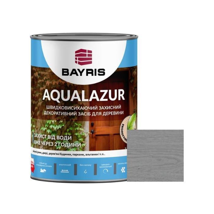 Лазурь Bayris Aqualazur 0,75 л Серый матовый