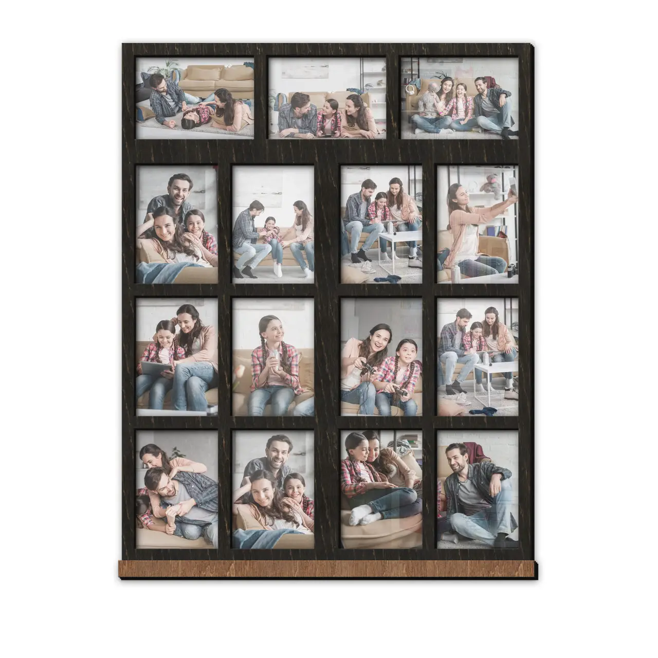 Фото-колаж у вигляді вікна на 3 горизонтальних та 12 вертикальних фото Чорний (window_collage-2) - фото 4 Фото-колаж у вигляді вікна на 3 горизонтальних та 12 вертикальних фото Чорний (window_collage-2) - фото 4