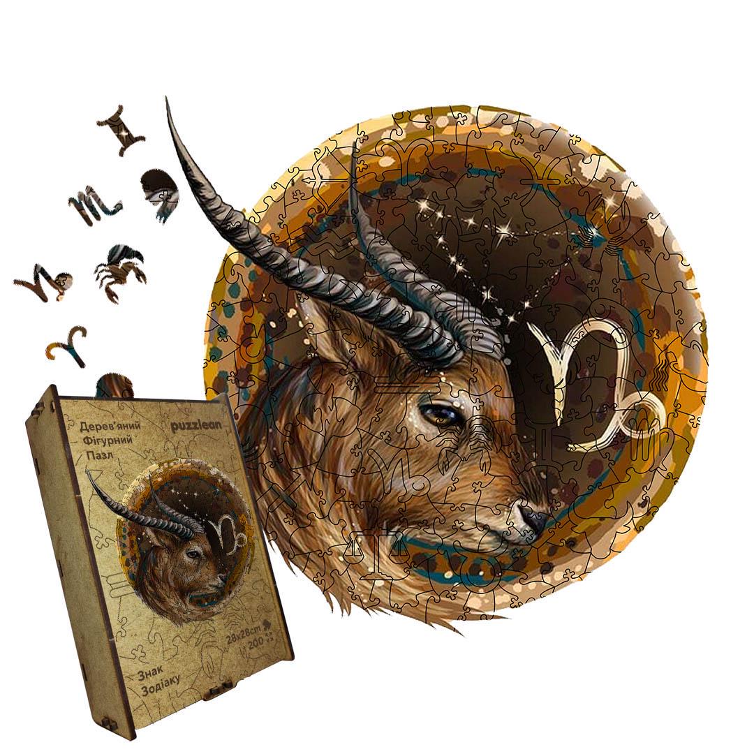 Пазл дерев'яний Знак Зодіаку Козеріг А1 картонна коробка 500+ елементів