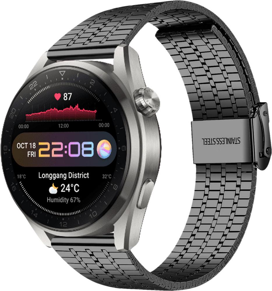 Браслет металлический Counic для Huawei Watch 3 Pro Black (34118-2B)
