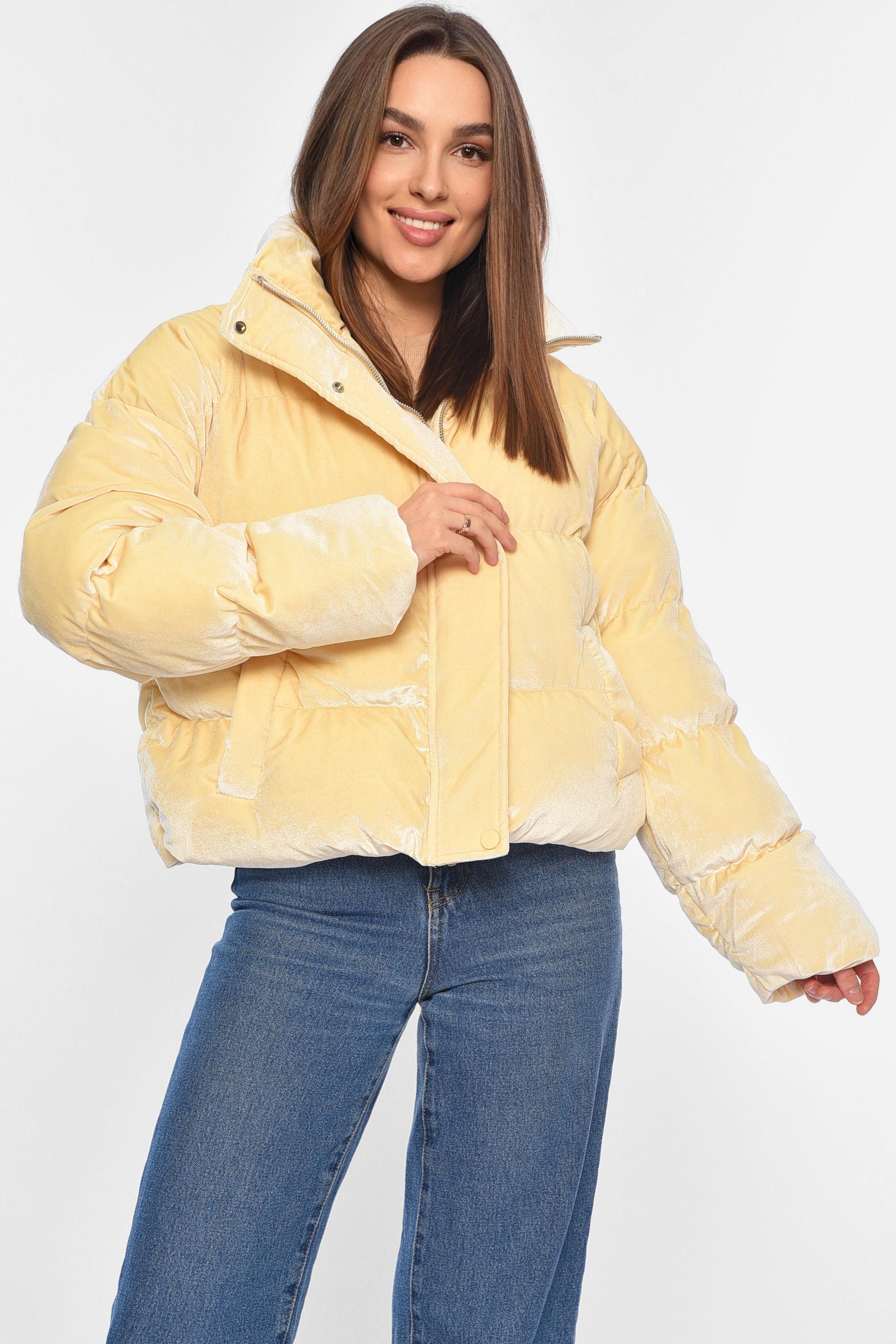 Куртка женская еврозима велюровая M Молочный (195775) Куртка женская еврозима велюровая M Молочный (195775)