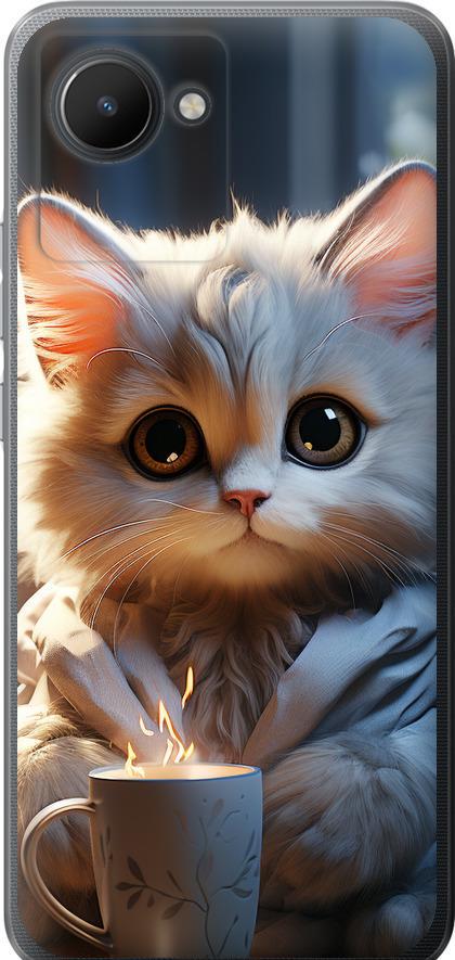 Чехол на Realme C30 White cat (5646u-2700-42517)