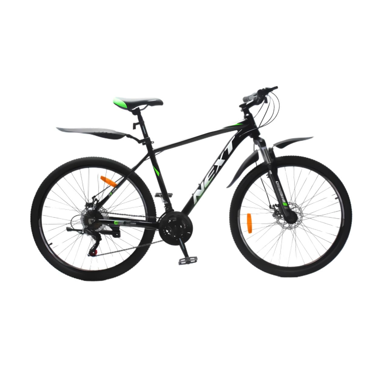 Велосипед Crossbike Next 2025 27,5" 19" Чорний/Зелений (270)