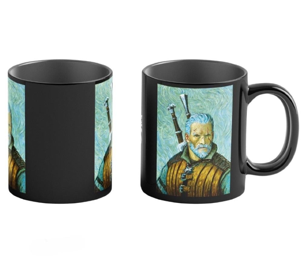 Чашка Good Loot Game Art Chronicles Witcher Geralt термочувствительная 450 мл Черный (614429) - фото 2