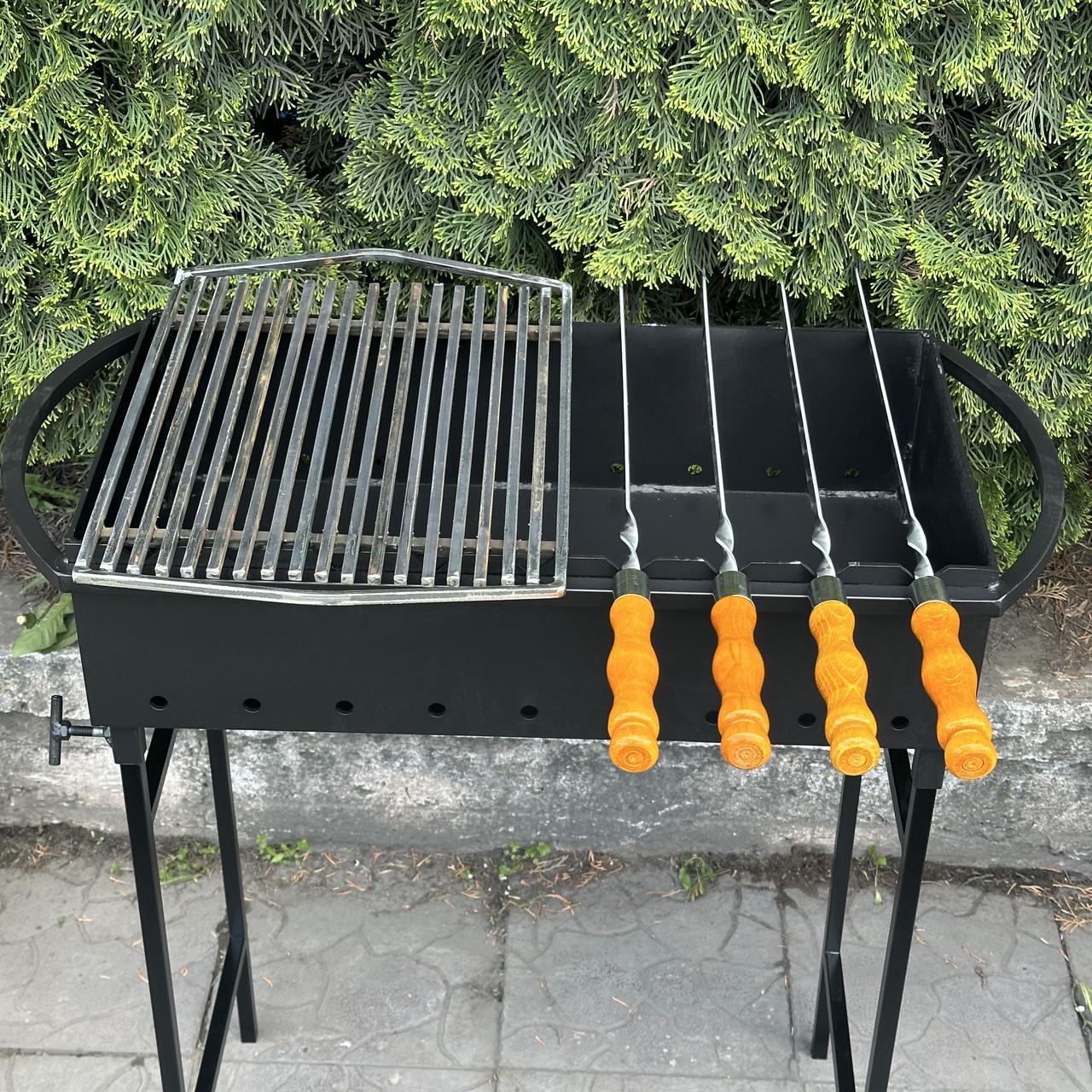 Мангал розбірний Гектор зі знімними ніжками на 9 шампурів 2 мм (MN9-2) - фото 7