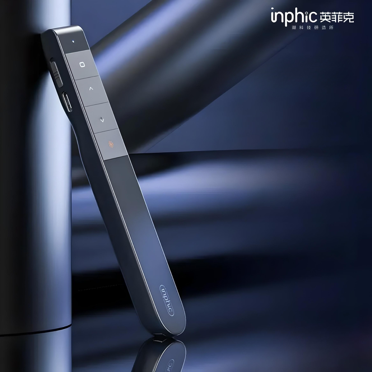 Пульт презентер INPHIC PL1 для презентацій з USB2.4G на акумуляторі з лазерною указкою Чорний (2311274738) - фото 4