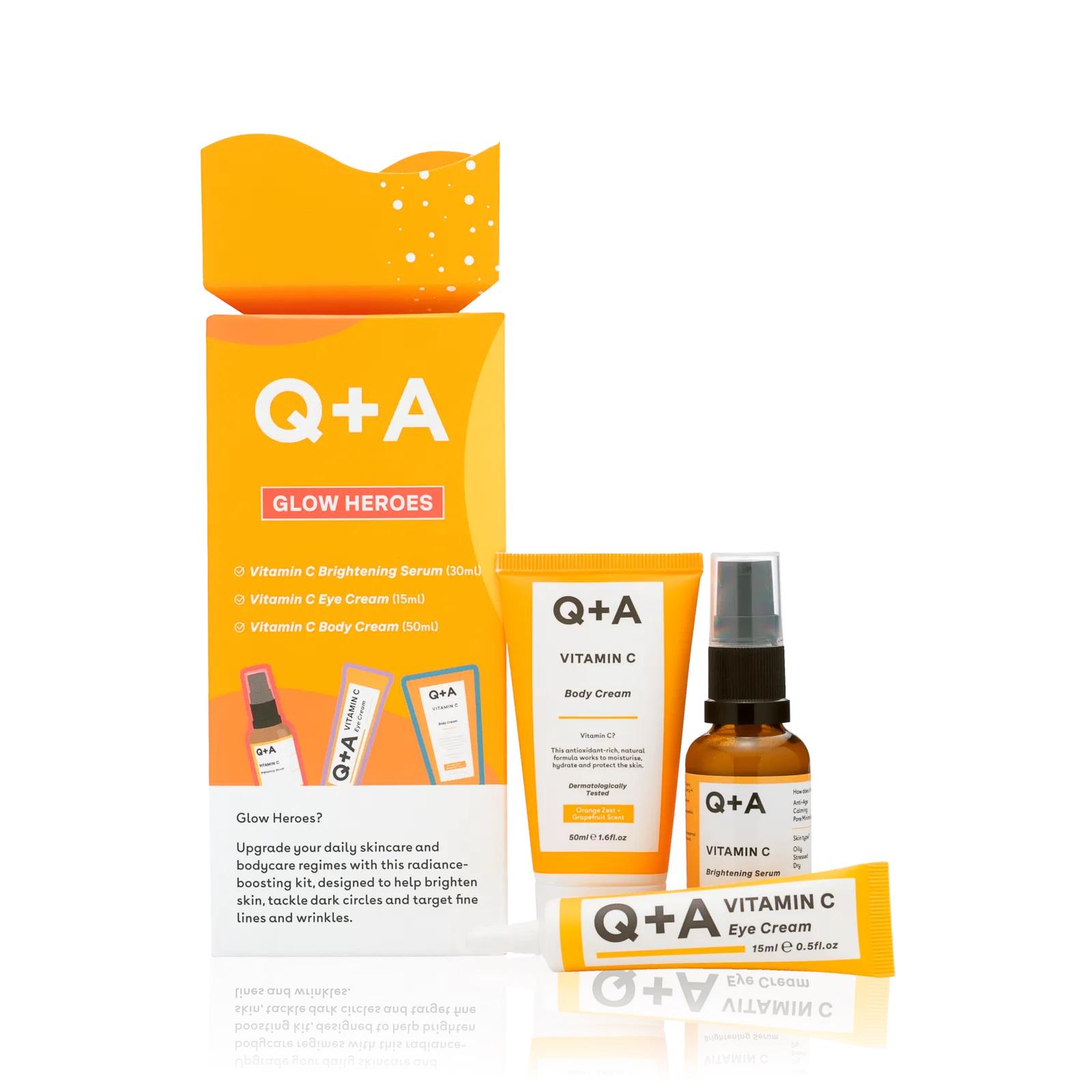 Подарунковий набір для сяяння шкіри Q+A Glow Heroes Gift Set 50/30/15 мл - фото 2