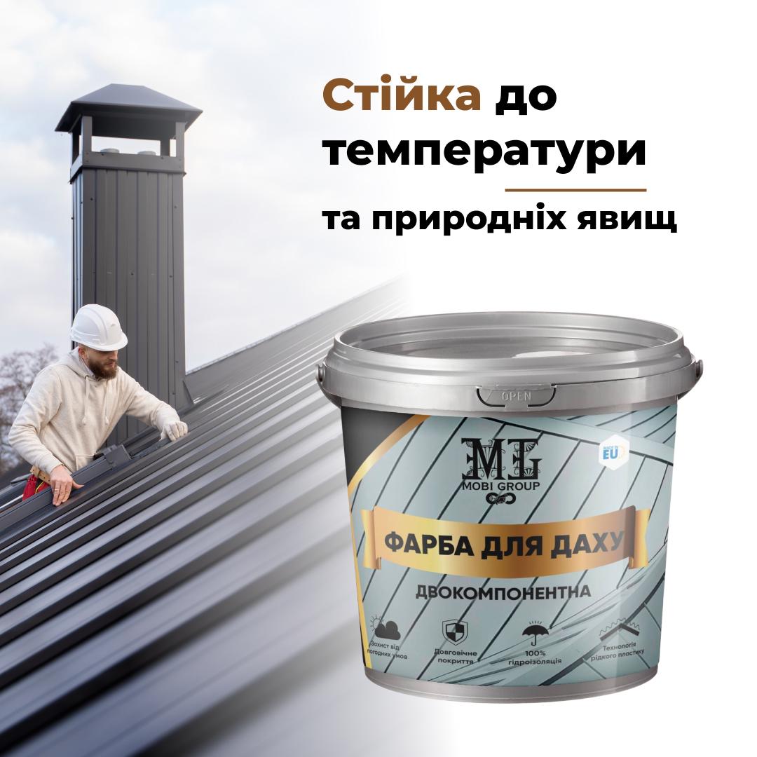 Фарба епоксидна для даху 1,1 кг 2к (22791555) - фото 2