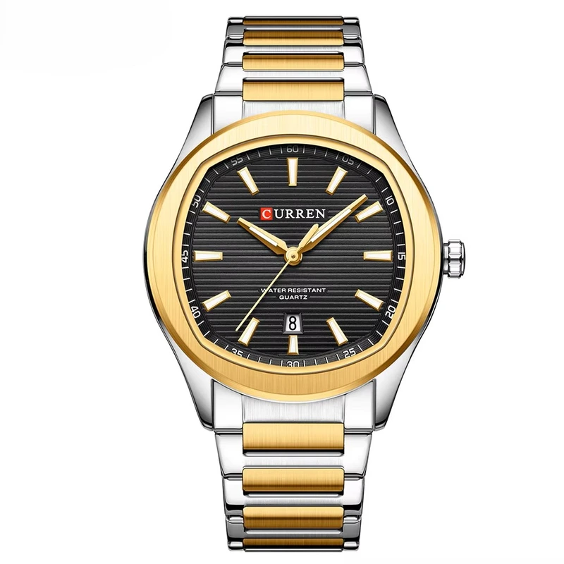 Наручний годинник Curren 8474 Silver/Gold/Black