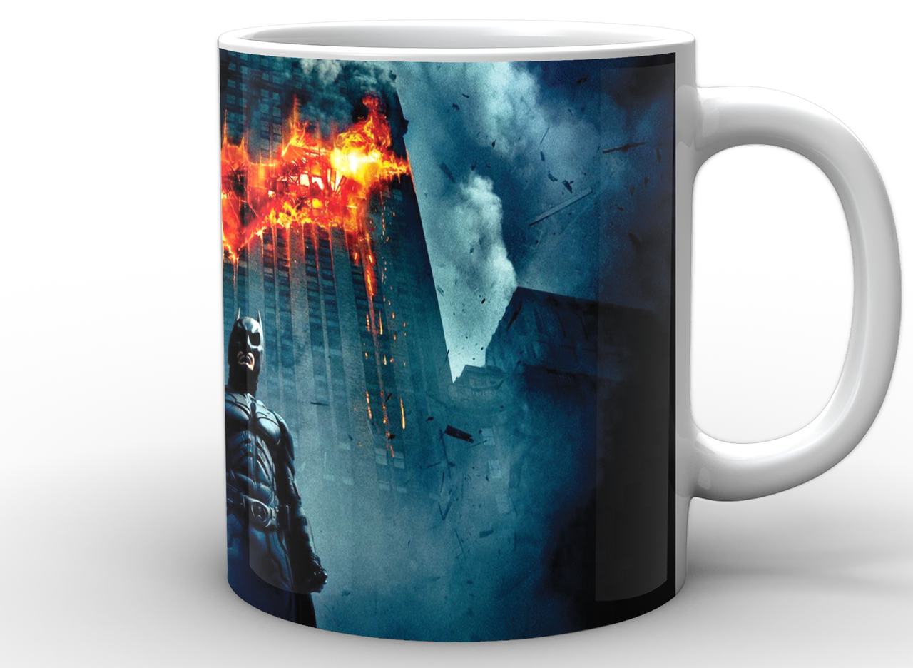 Чашка Gee! Бетмен Batman Бетмен на тлі знака Білий BM.02.061