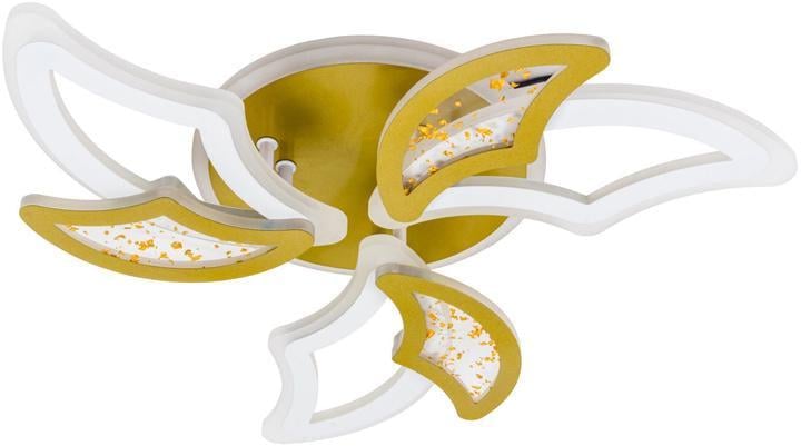 Люстра стельова світлодіодна Valeso V K29128-3+3+1 WT+GD з пультом 80W (00000140434)