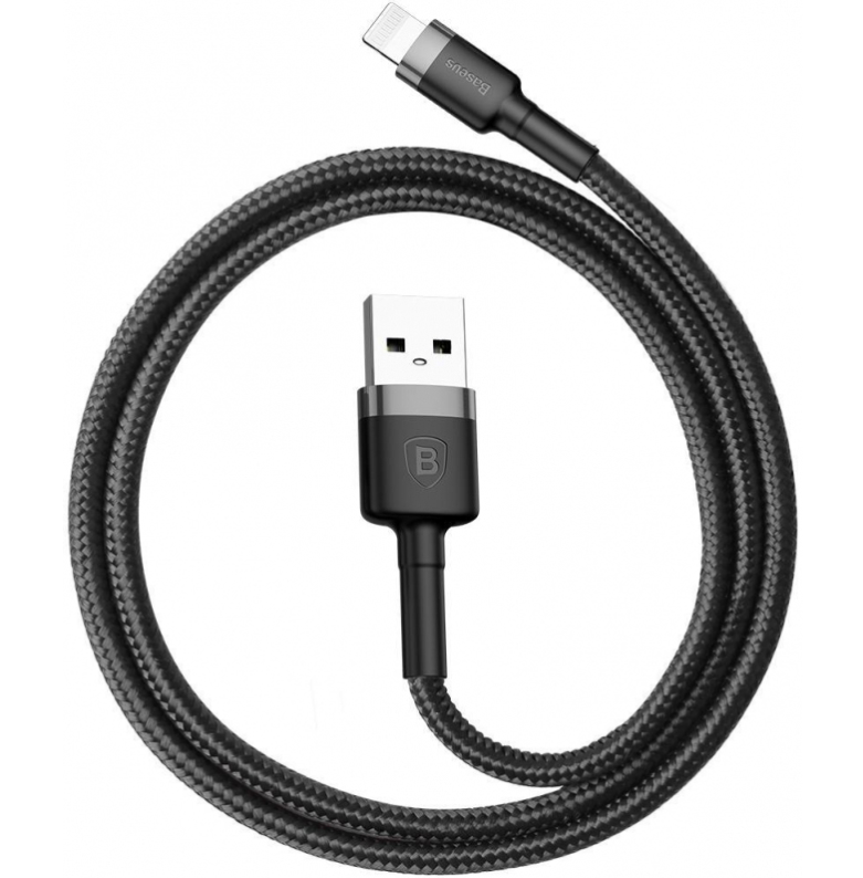 Кабель USB Baseus Cafule Lightning CALKLF-AG1 0,5 м Grey/Black