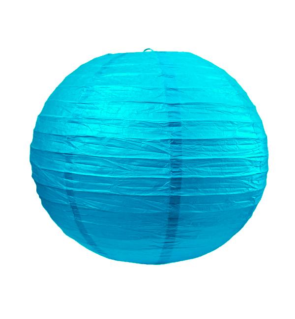 Подвесной китайский фонарик 35 см Голубой