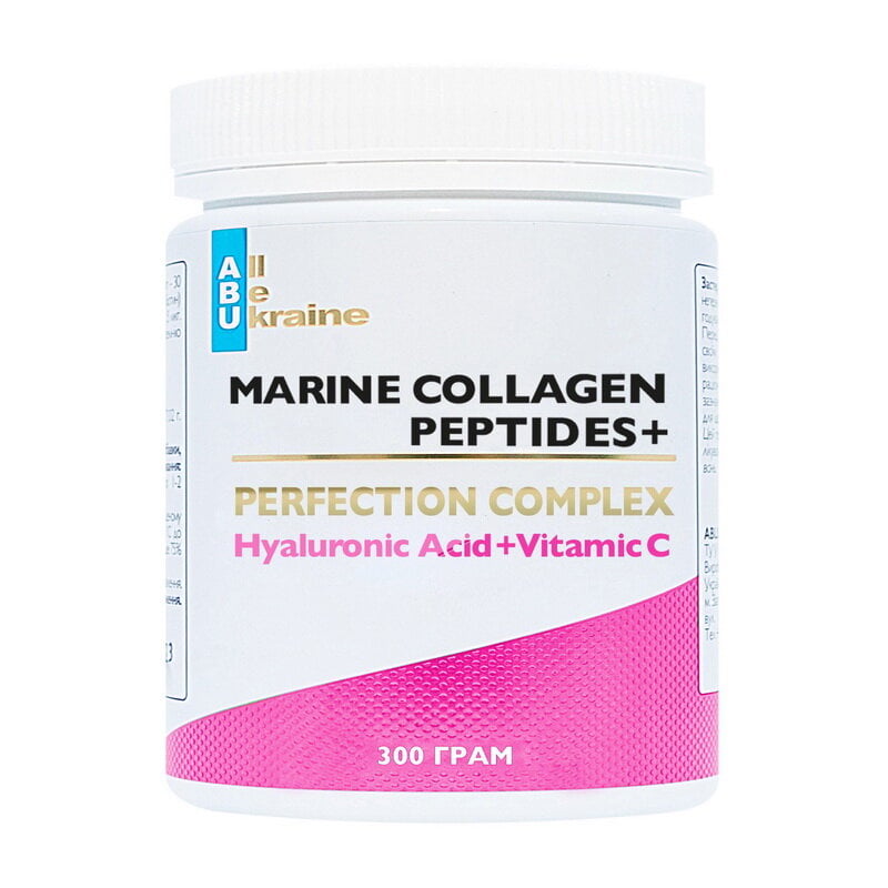 Морской коллаген с гиалуроновой кислотой и витамином C ABU Marine Collagen Peptides+ 300 г
