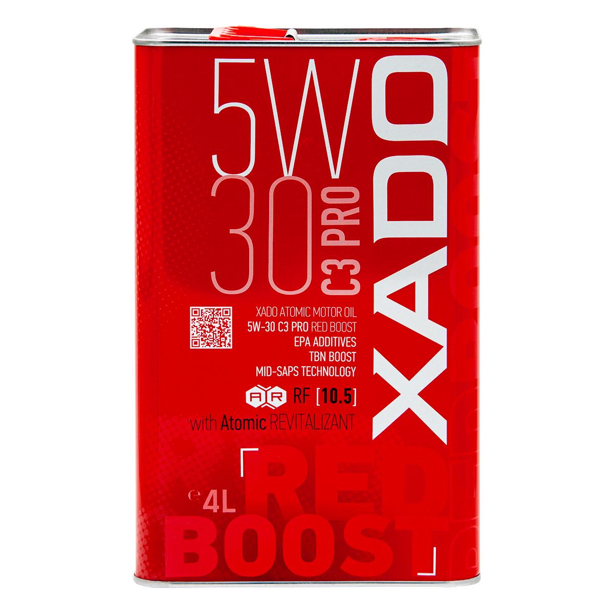 Моторна олива XADO Atomic Oil 5W-30 C3 Pro Red boost синтетична 4 л