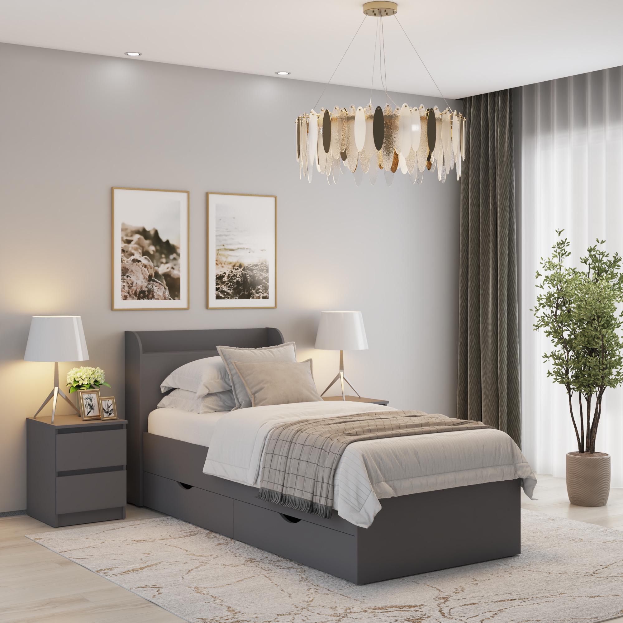 Кровать MebelStar Адель 90x200 см с матрасом Noble Bellagio Primo (MBS-3436)