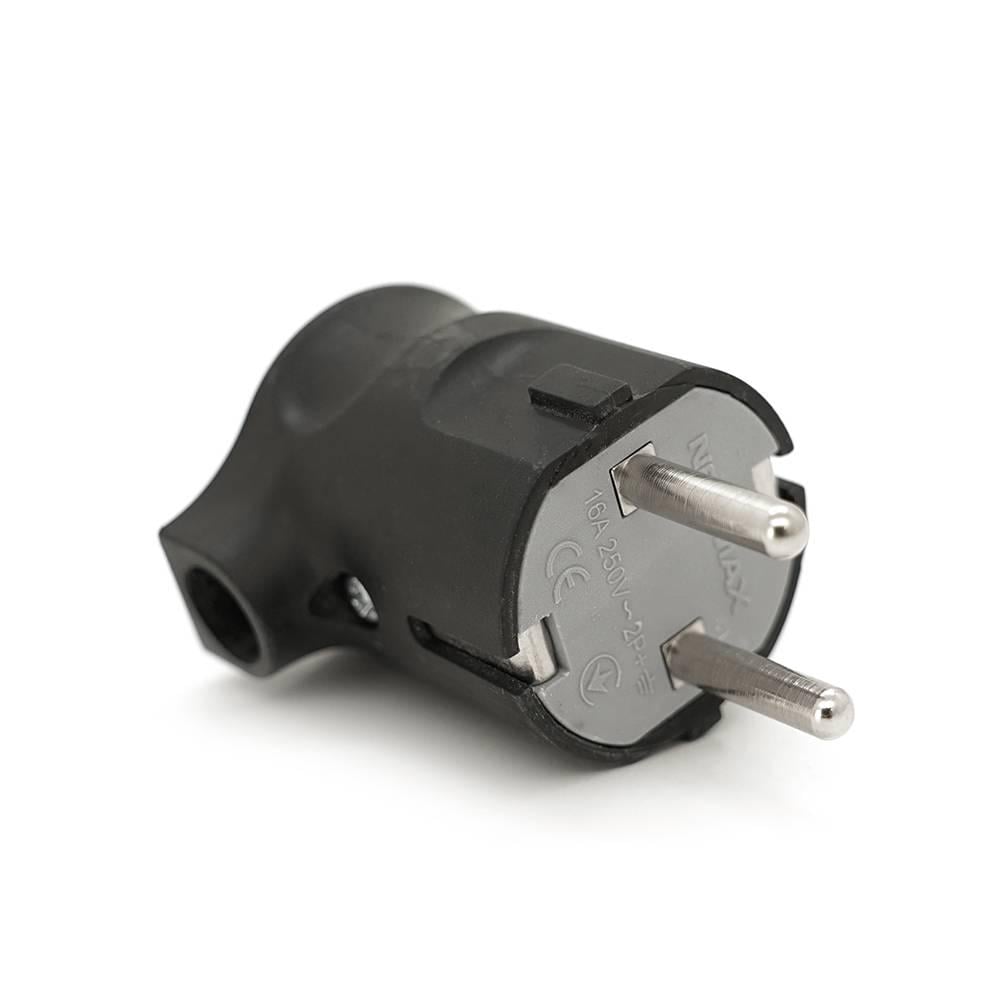 Вилка із заземленням кутова 16A 250V A105 Black (37435) Вилка із заземленням кутова 16A 250V A105 Black (37435)