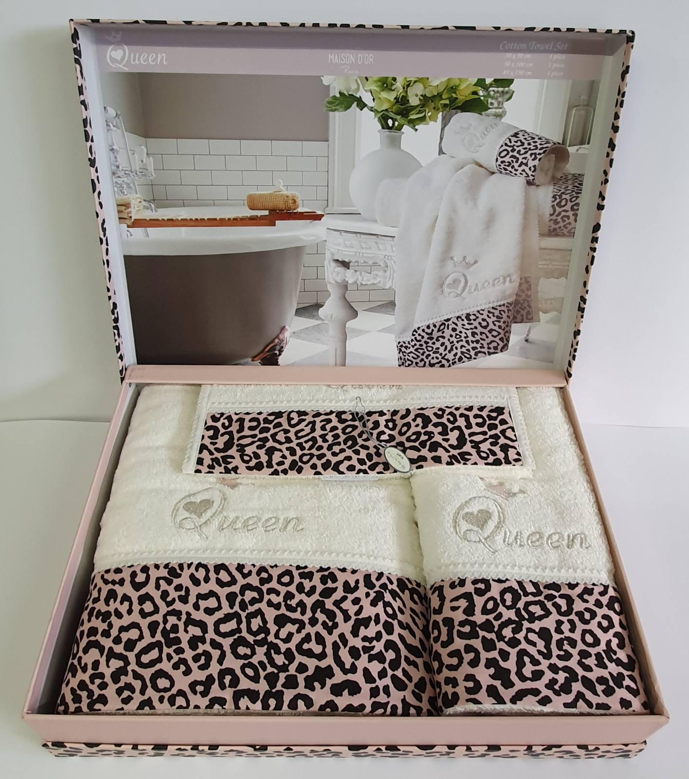 Полотенца Maison D'or 3 шт. Queen Ecru Rose Color (CN3902) Полотенца Maison D'or 3 шт. Queen Ecru Rose Color (CN3902)