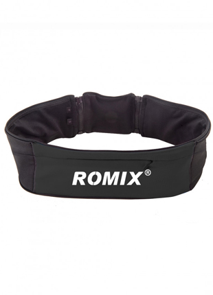 Сумка на пояс спортивна з трьома кишенями на блискавці Romix Чорний (RH26-L&XL)