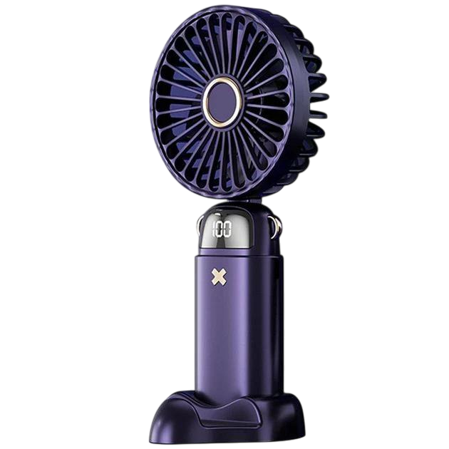 Міні-вентилятор портативний Mini Fan AND892 з підставкою для телефону та вбудованим дисплеєм (6-18-2053343)