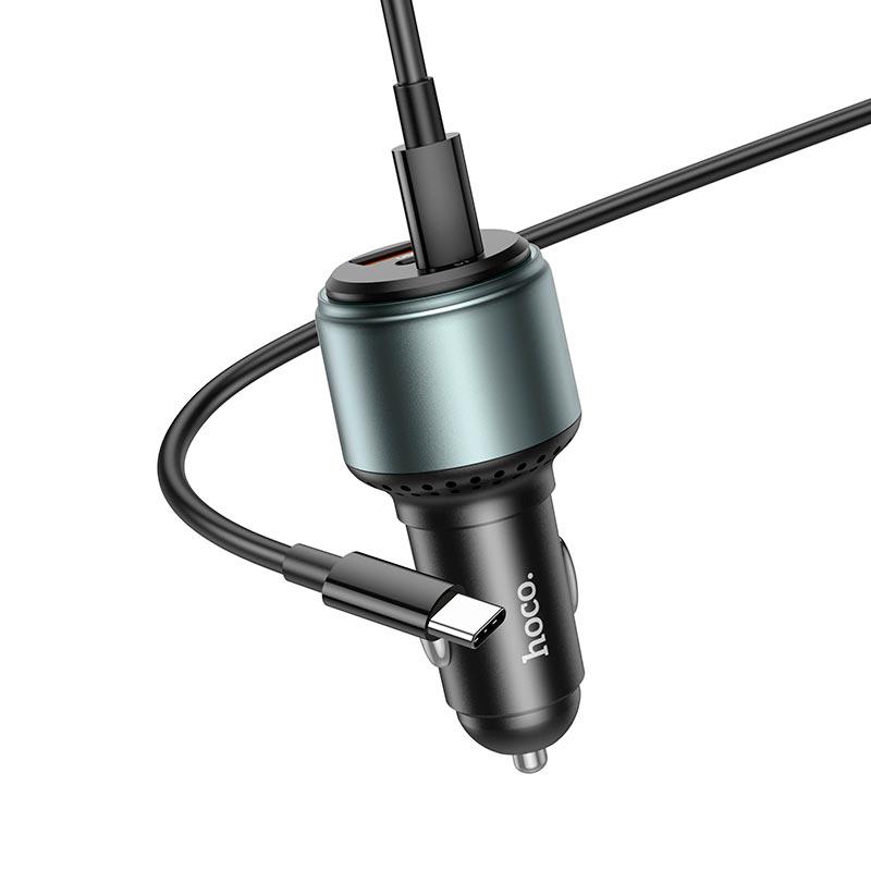 Автомобильное зарядное устройство Hoco Type-C to Type-C Cable Galloper NZ9 95W 3A PD/QC Black (11870421) - фото 5 Автомобильное зарядное устройство Hoco Type-C to Type-C Cable Galloper NZ9 95W 3A PD/QC Black (11870421) - фото 5