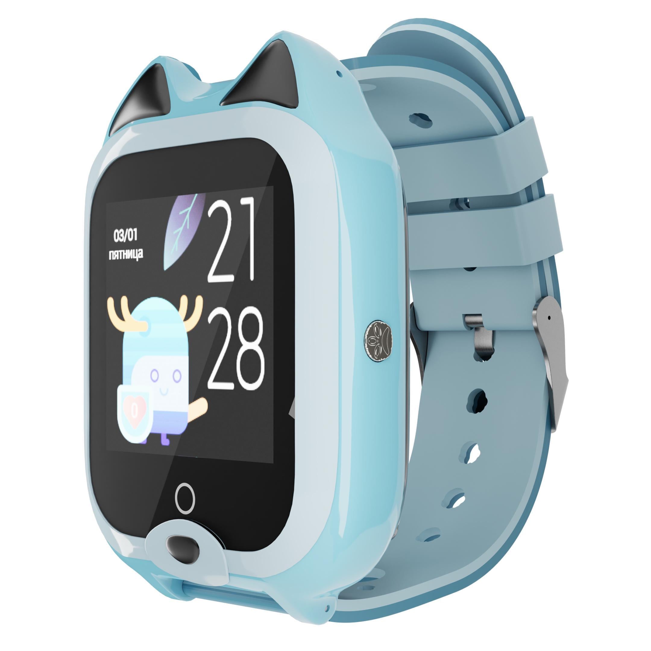 Часы детские водонепроницаемые Myox MX-58BW 4G GPS с видеозвонком Голубые (12851076)