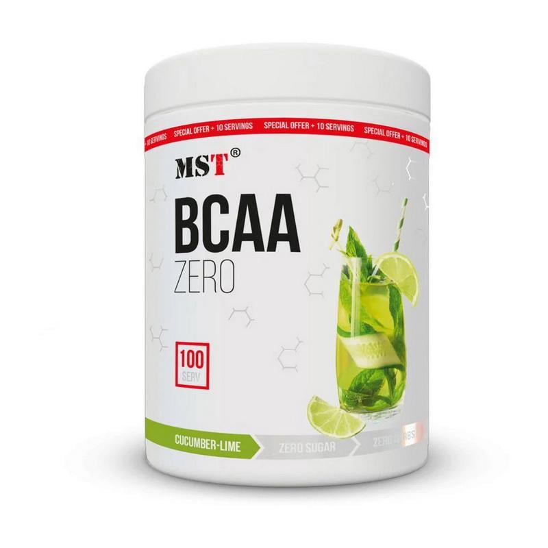 Аминокислоты MST BCAA Zero 600 г без сахара Огурец/Лайм