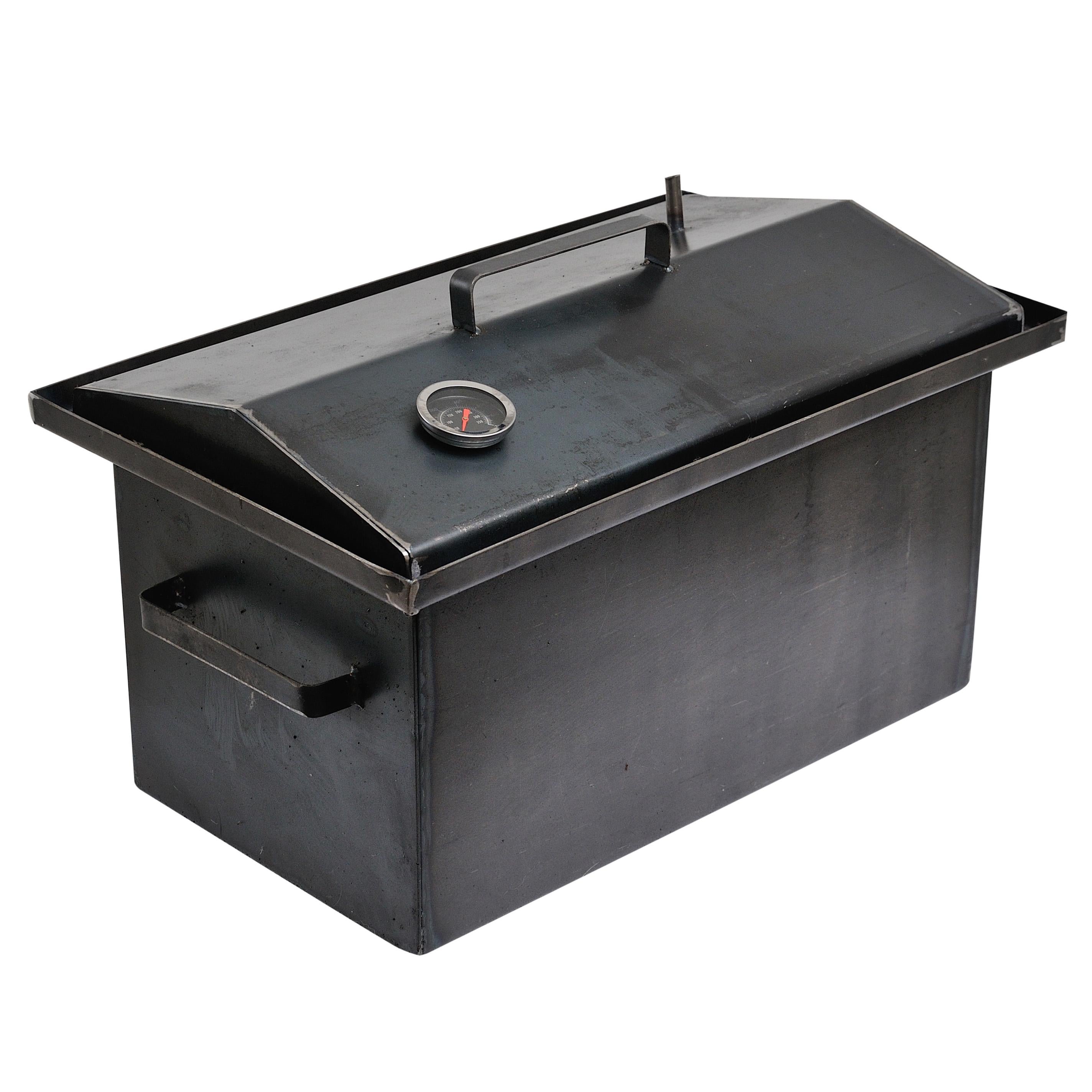 Коптильня горячего копчения 2 мм 520х320х300 мм с термометром