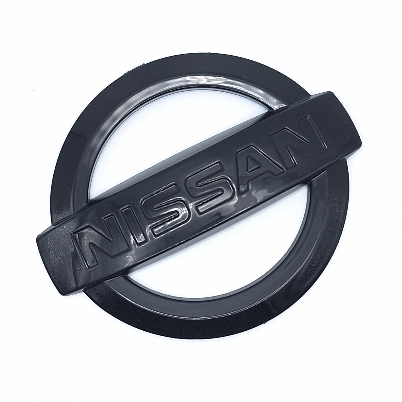 Эмблема Nissan 100х85 мм Черный глянцевый (2325595847)