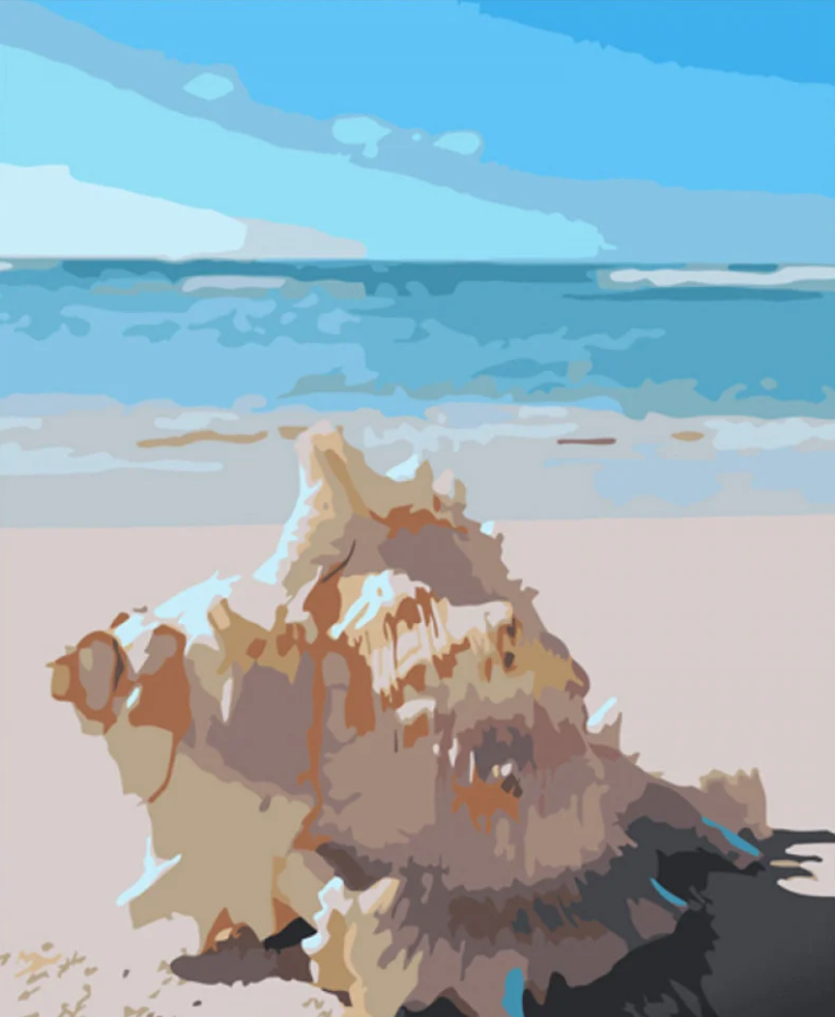 Картина по номерам Strateg Морская раковина 40x50 см (GS584)