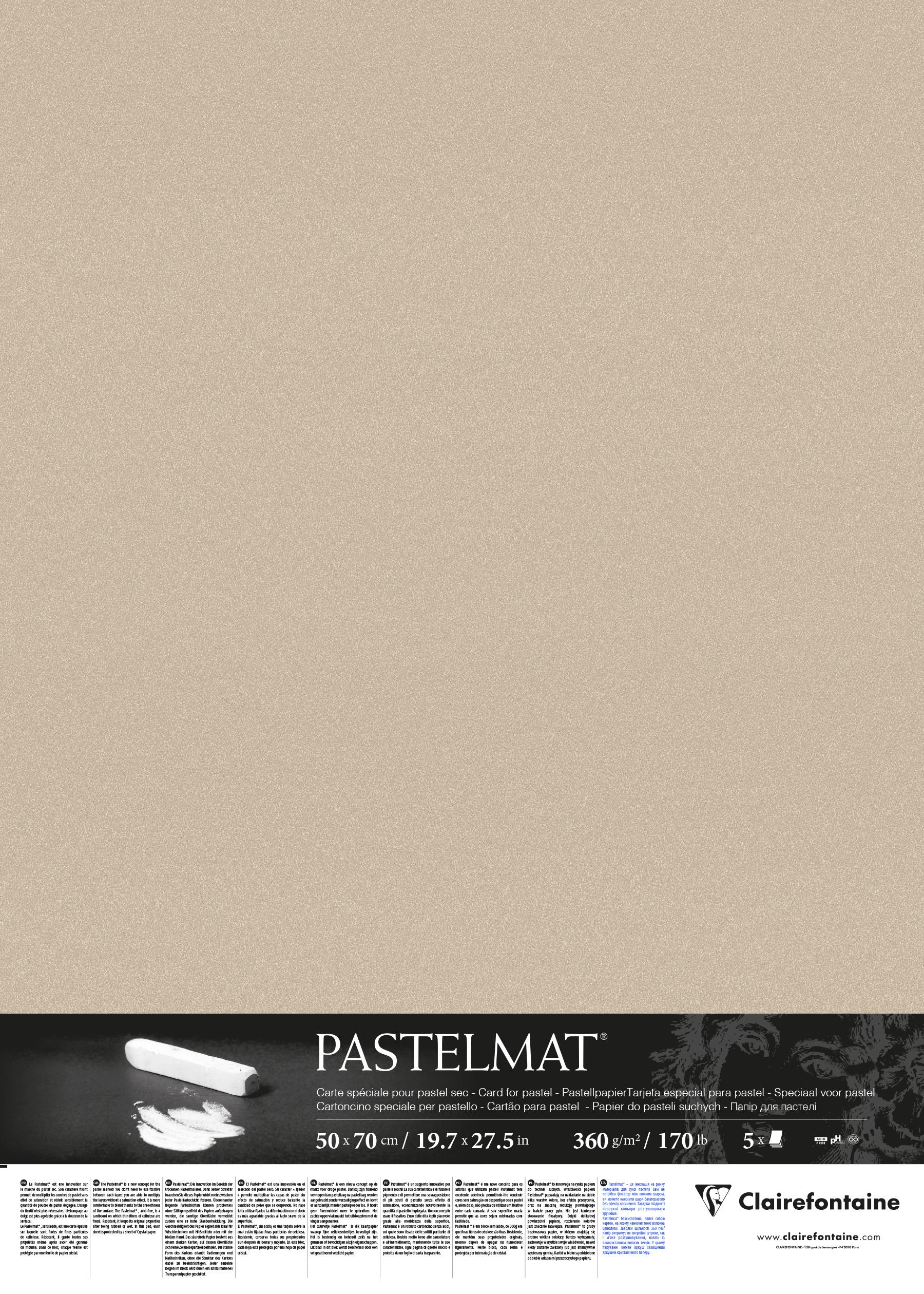 Аркуш Clairefontaine Pastelmat 50х70 см Sand (96166)