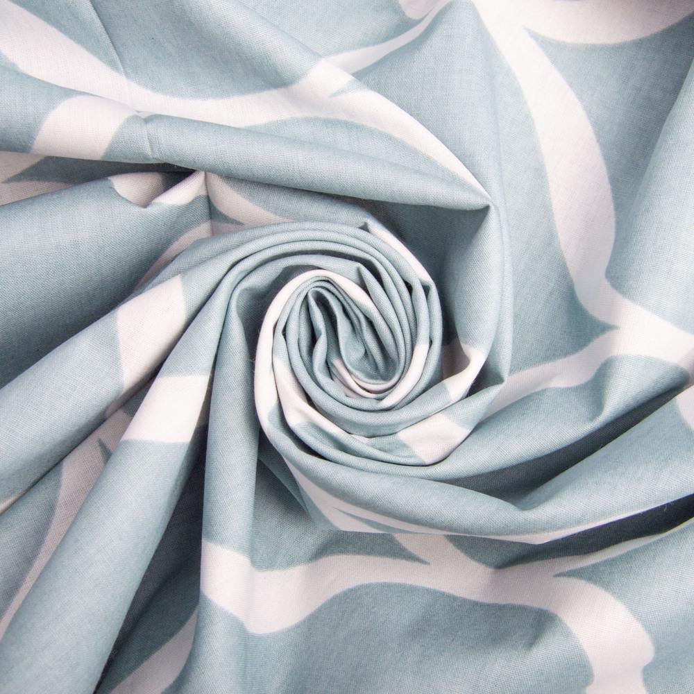 Ткань бязь ранфорс для постельного белья 20311 v-07 Волны 2,4 м Полынь (24924)