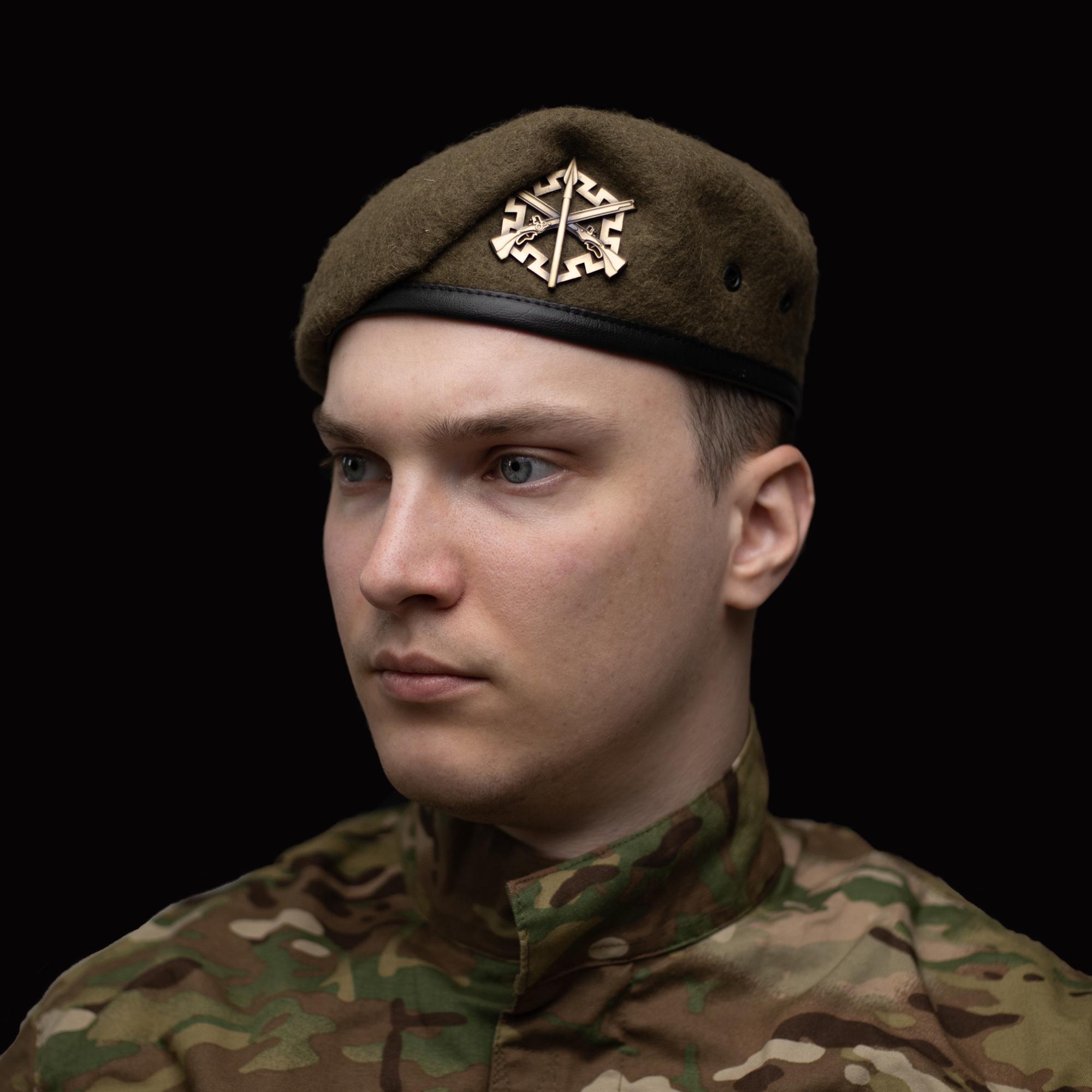 Берет Силы территориальной обороны ВСУ L/57-58 см Степ (29052896) - фото 3 Берет Силы территориальной обороны ВСУ L/57-58 см Степ (29052896) - фото 3