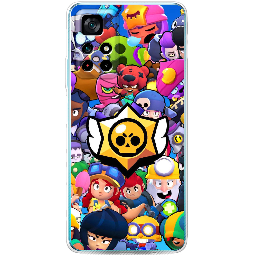 Чехол BoxFace Poco M4 Pro 5G Brawl Stars Прозрачный силикон (43742-up2389-43742)
