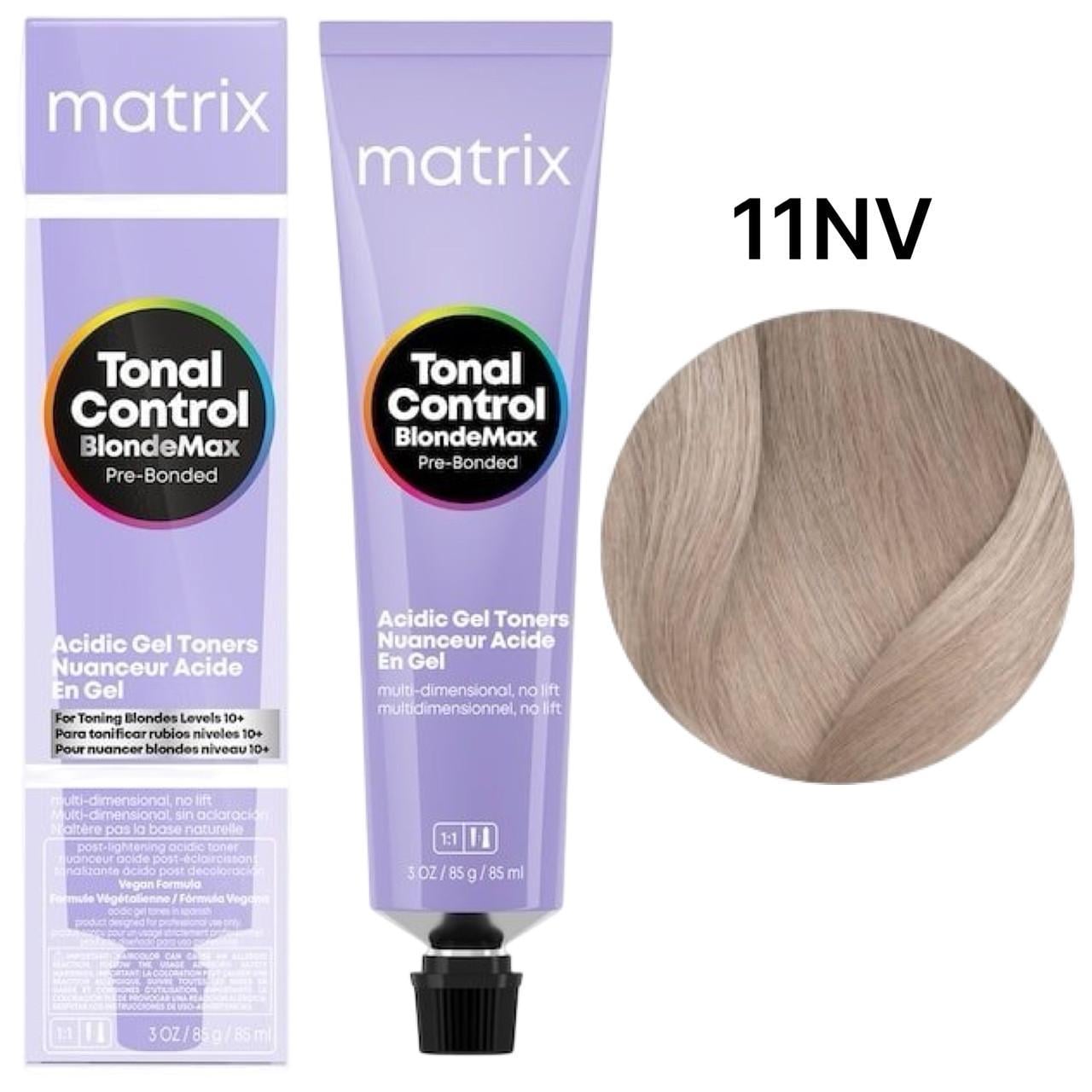 Тонер-краска гелевый на кислотной основе Matrix BlondeMax Tonal Control 11NV 90 мл