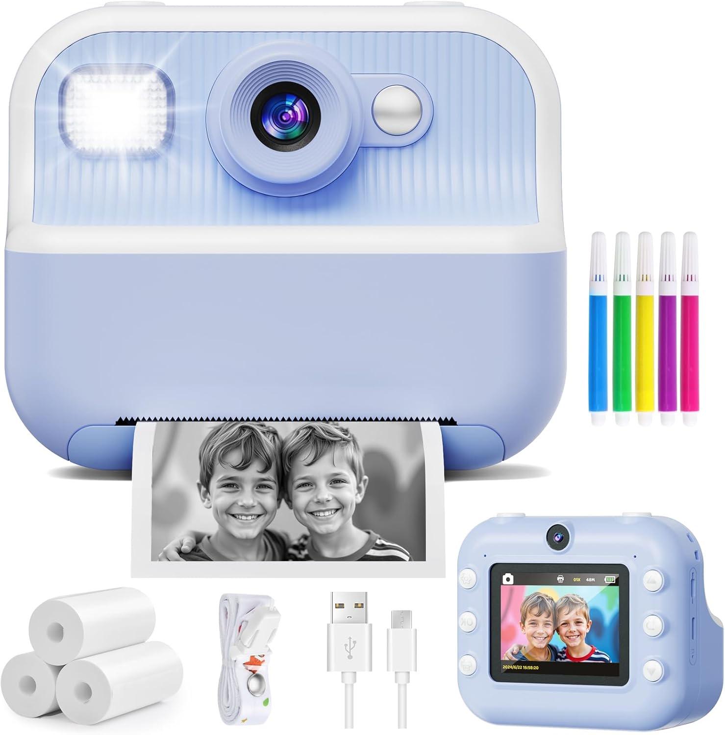 Фотокамера мгновенной печати и записи видео для детей Ningbo Синий (567886) - фото 4
