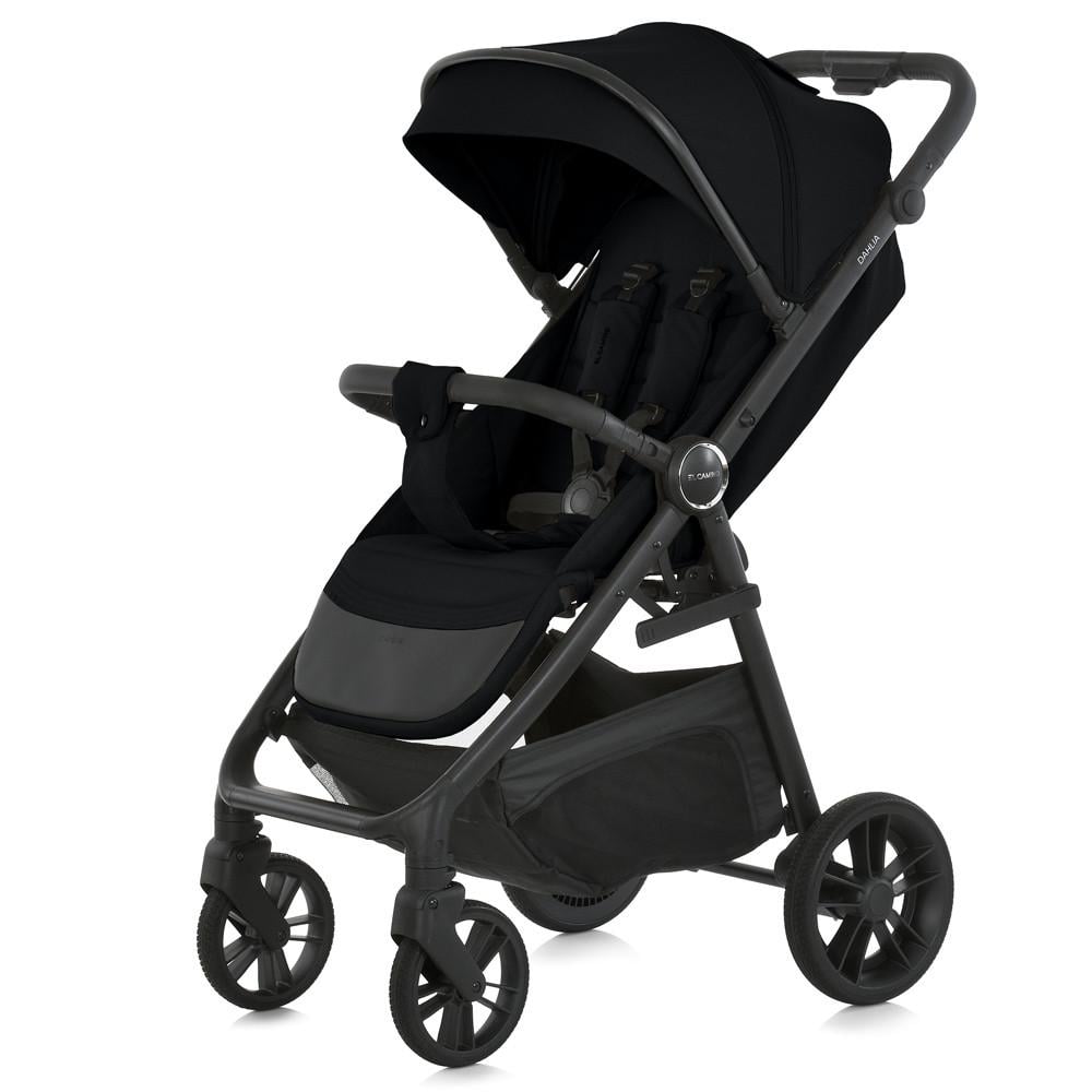 Коляска дитяча El Camino DAHLIA Black прогулянкова PU колеса Чорний (ME 1181)
